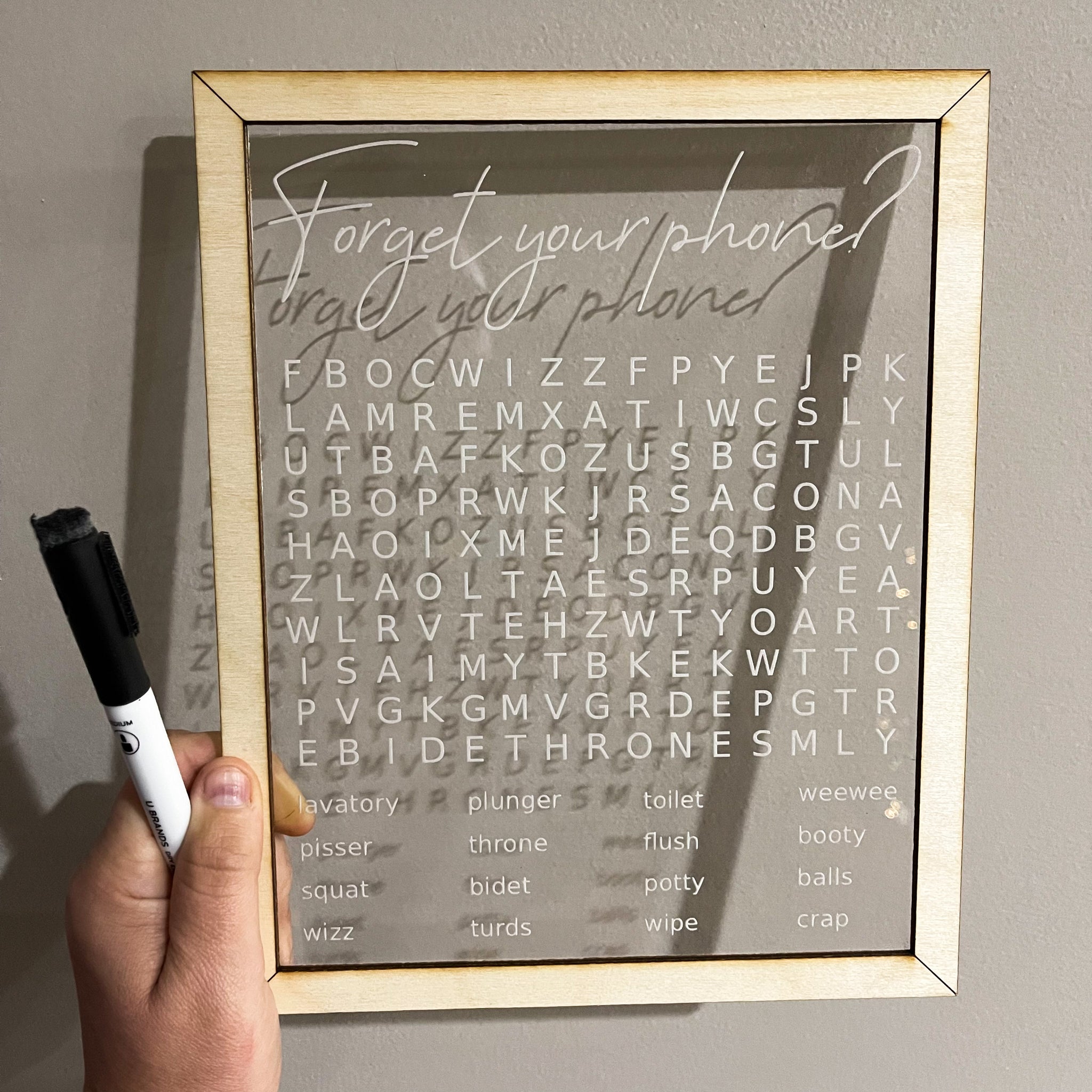 Bathroom Word Search Dry Erase Board *SVG and PNG FILES ONLY*